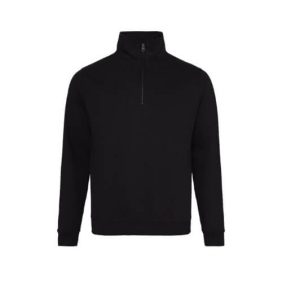 Sophomore 1/4 Zip Sweaters JH046. Kleuren Deep black