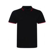 Stretch Tipped Polo JP003 - Black red