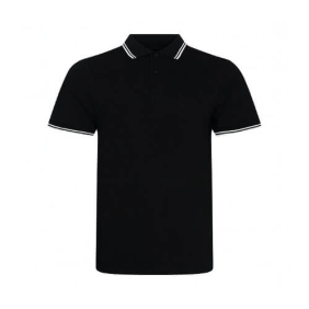 Stretch Tipped Polo JP003 - Black white