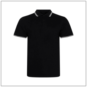 Stretch Tipped Polo JP003 Black white