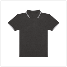 AWDis Stretch Tipped Polo Shirt – Voor de Man die Comfort en Stijl Combineert. Kleuren Charcoal white