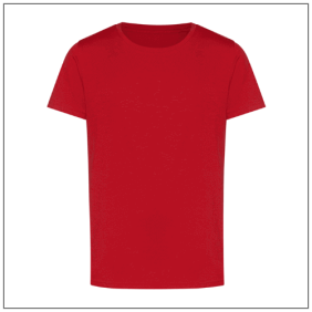 THE 100 Kids T JT100J Fire red.