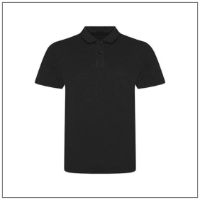Een AWDis Tri-Blend Polo JP001 Heather black – uniseks poloshirt