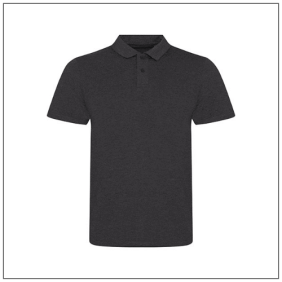 Een AWDis Tri-Blend Polo JP001 Heather charcoal – uniseks polo