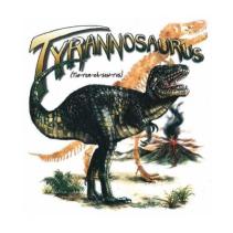 Tyrannosaurus tshirt van 100% katoen met ronde hals en korte mouwen.