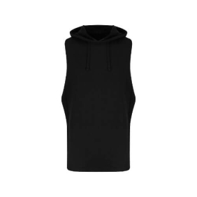 Urban Sleeveless Muscle Hoodie JC053 - Jet black