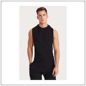 Urban Sleeveless Muscle Hoodie JC053 model voorkant