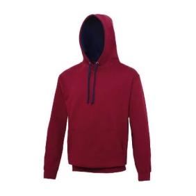 Varsity Hoodie JH003 Burgundy - Oxford Navy