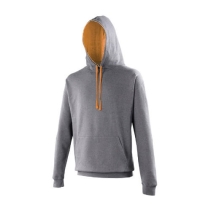 Varsity hoodie JH003 Charcoal Orange-crush