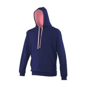 Varsity hoodie Oxford-navy Candyfloss-pink.