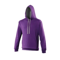 Varsity hoodie JH003 Purple-Heather-grey