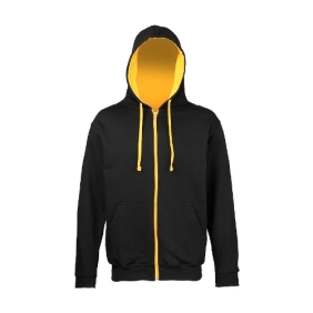 Varsity Zip Zoodie JH053 jet black gold