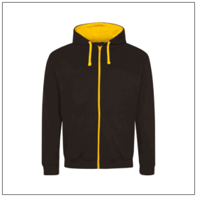 Varsity Zoodie JH053 - Jet black Gold.