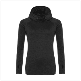 Girlie Cool Cowl Neck Top – Stijlvol sportshirt met col Kleuren Black