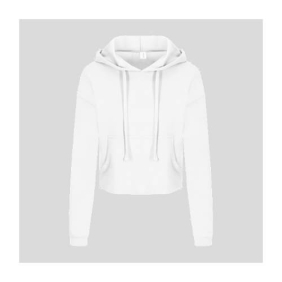 Womans Criopped Hoodie JH016 Arctic White