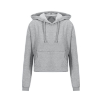 Womans Cropped Hoodie JH016 Heather grey