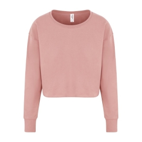 Woman\'s Cropped Sweat JH035 - Dusty Pink