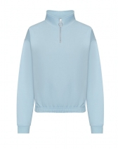Womans Croppd Zipp Sweater JH037 - Sky blue