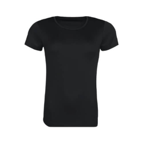 Woman's Recycled Cool T - Sneldrogend Sportshirt. Kleuren Jet black