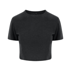 Womans TRI-BLEND Cropped T JT006 - Heather black