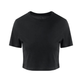 Womans TRI-BLEND Cropped T - JT006. Kleuren Solid black