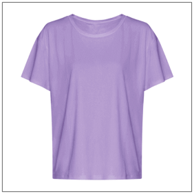 Woman’s Open Back T – Dames sportshirt met open rug Kleuren Digital lavender