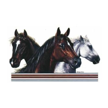 3 paarden hoofden bedrukt op een t-shirt