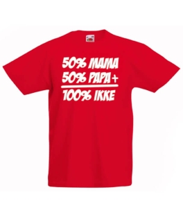 50% mama 50% papa - 100% ikke baby t-shirt