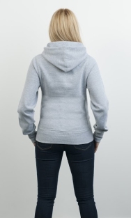 JH100 Chunky hoodie Heather-grey achterkant
