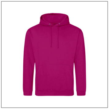 Uniseks College Hoodie JH001 Festival Fuchsia - BBshirts.nl