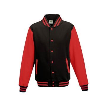AWDis Varsity jacket JH043 Jet black-Red