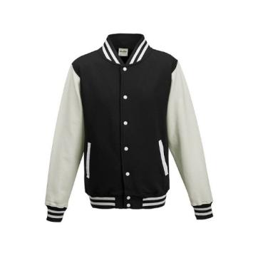 AWDis Varsity jacket JH043 Jet black-White