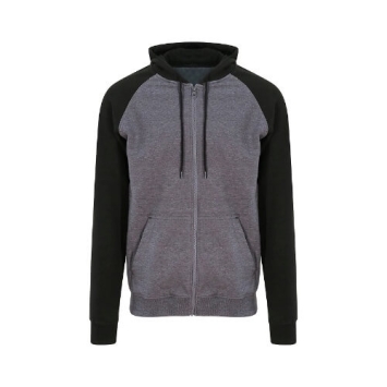 Baseball Zoodie JH063 - Charcoal Jet black