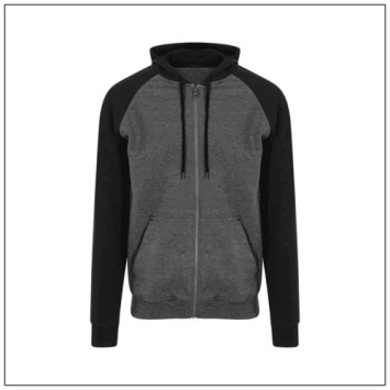 Baseball Zoodie JH063 - Charcoal Jet black