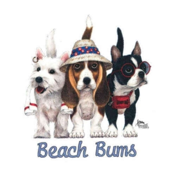 Beach Bums t-shirt van 100% katoen met een ronde hals en korte mouwen.