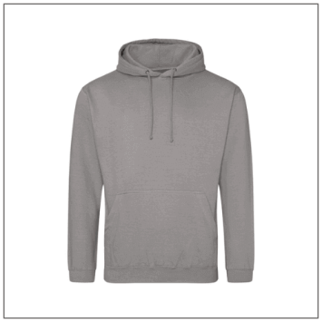 College hoodie JH001 Platinum Grey met uniseks pasvorm - BBshirts