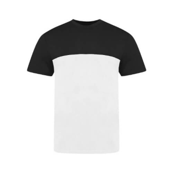 Colour block T JT110 - White black