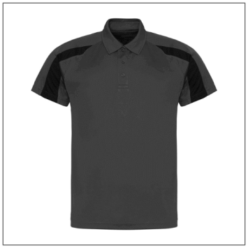 Contrst Cool Polo JC043 - Charcoal Jet Black.
