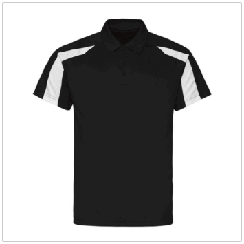 Contast Cool Polo JC043 - Jet black - Arctic White.