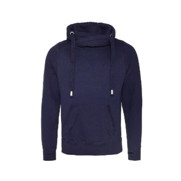 Cross Neck Hoodie JH021 - Oxford Navy