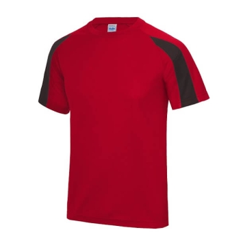 Kids Contrast Cool T - Fire red-Jet black