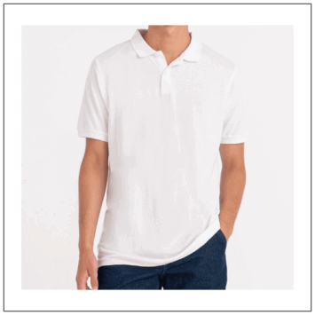 Etosha Organic Poloshirt EA011 Arctric white model.