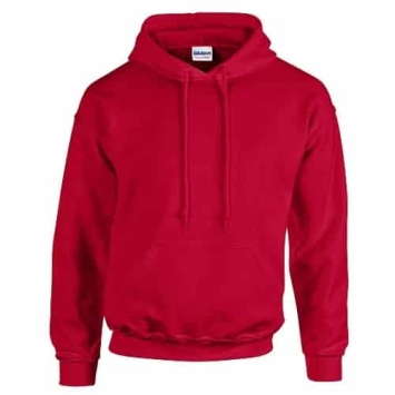 Cherry red Gildan hoodie 18500.