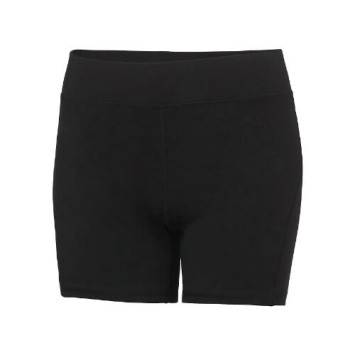 Girlie Cool Training Shorts front -JC088 - Jet black