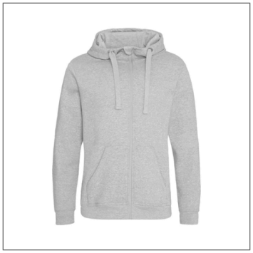 Graduate Heavyweight Zoodie JH150 Heather grey.