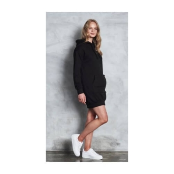 Hoodie Dress JH015 Jet Black - model1