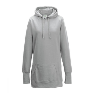 Geheugen Keelholte Trouw Extra lange dames hoodie in een mooie grijze kleur.