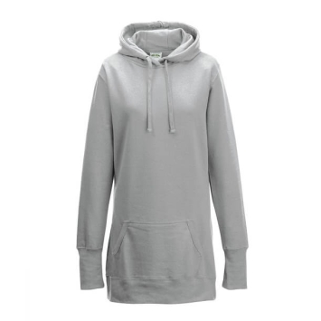 AWDis Longline dames hoodie JH005 Heather-grey