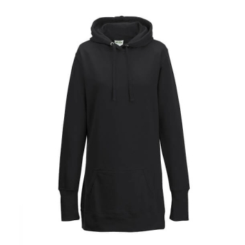 jh005 Girlie Longline hoodie Jet-black