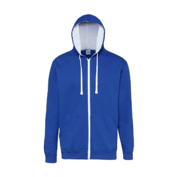 Varsity Zipp Zoodie JH053 - Royal blue / Arctic white